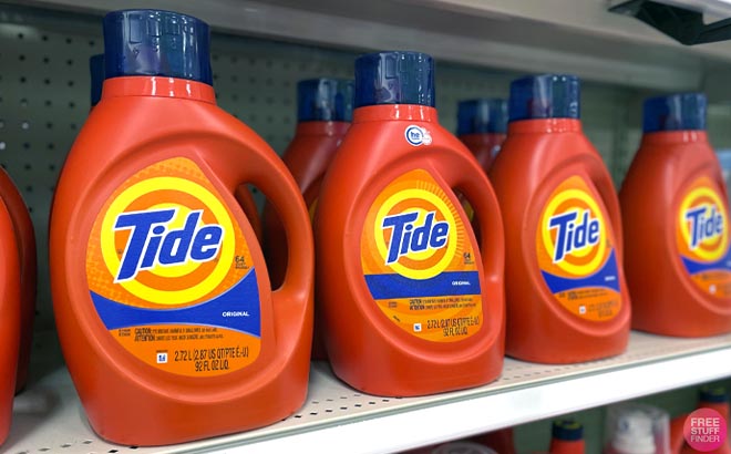 Tide Liquid Laundry Detergent 64 Loads in shelf