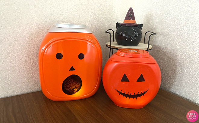 Tide Pods Jack o lantern Halloween Decor on a Floor