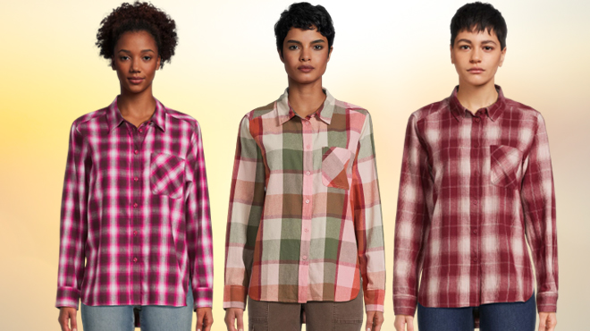 Time and Tru Womens Flannel Shirt