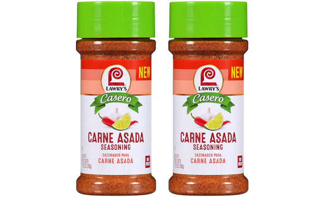 Two Bottles of Lawrys Casero Carne Asada Seasoning