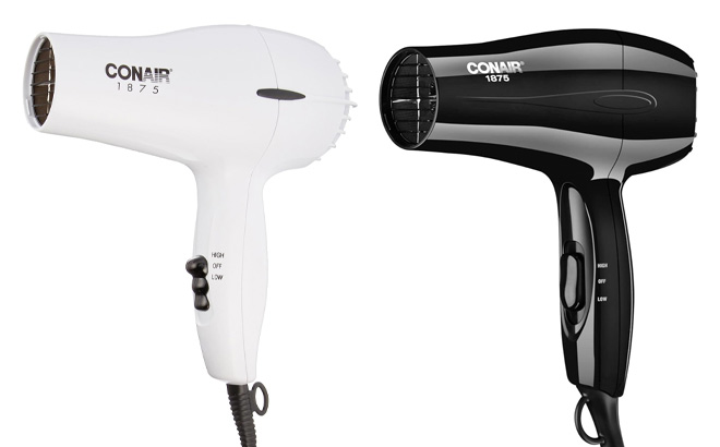 Two Conair Hair Dryer in White and Black