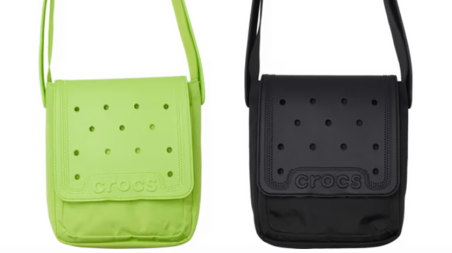 Two Crocs Classic Crossbody Bags in Lime Punch and Black Colors