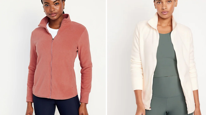 Two Different Colors of Old Navy Womens Microfleece Zip Jacket