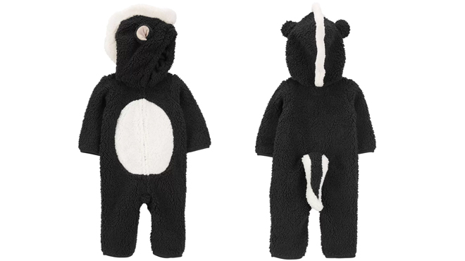 Two Images of Carters Baby Skunk Costume