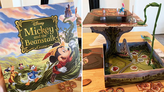 Two Images of Funko Disney Mickey and The Beanstalk Game