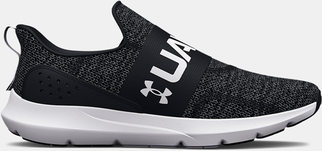 Under Armour Mens UA Surge 3 Slip Running Shoes Gray Background