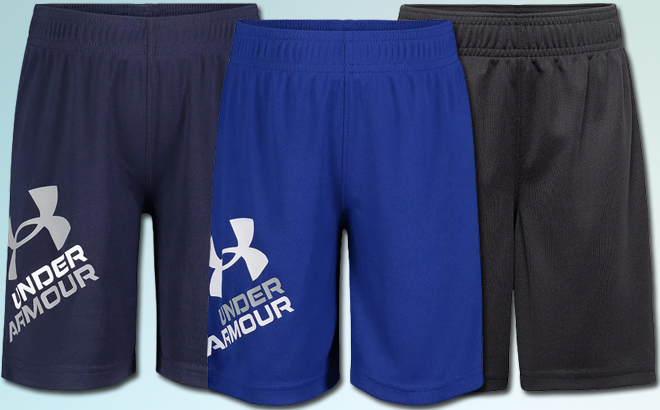 Under Armour Prototype Logo Boys Shorts in three colors