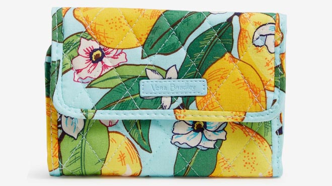 Vera Bradley Cotton Rfid Euro Wallet Lemon Grove Vera Bradley Cotton Rfid Euro Wallet Lemon Grove
