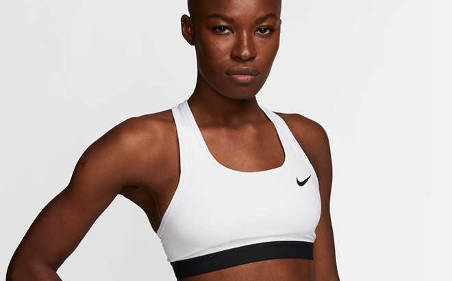 Women Wearing Nike Swoosh Light Support Sport Bra 2