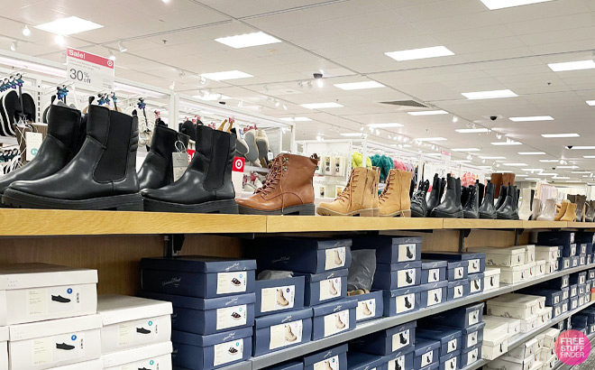 Womens Boots on a Shelf at Target