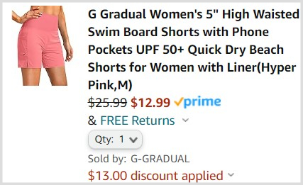 Womens Swim Board Shorts Checkout