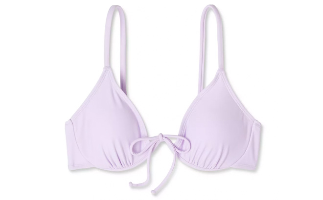 Womens Tie Detail Underwire Bikini Top Wild Fable