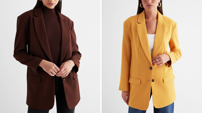 Women's Twill Oversized Boyfriend Blazer Women's Twill Oversized Boyfriend Blazer