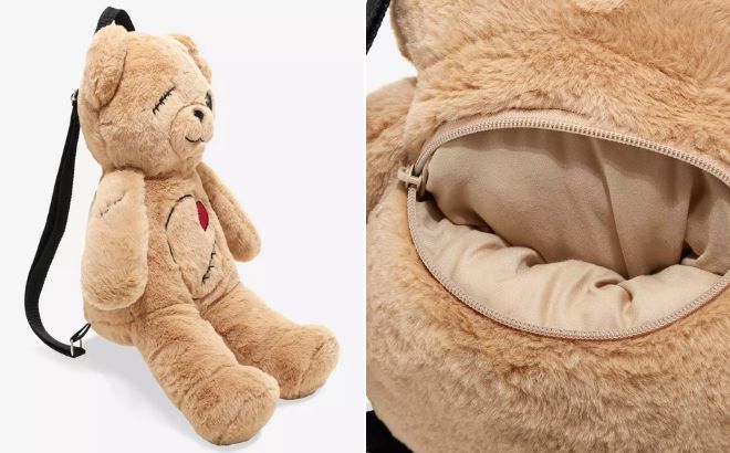 Zombie Bear Plush Mini Backpack