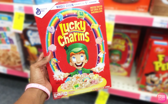 a Hand Holding Lucky Charms at CVS