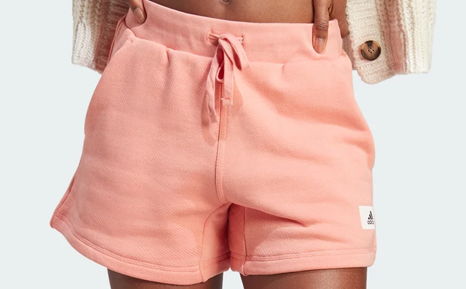 an Image of Adidas Womens Lounge French Terry Shorts
