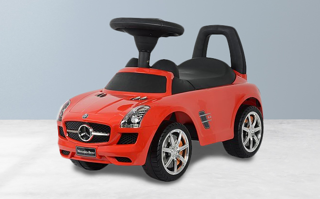 an Image of Best Ride On Cars Red Mercedes Push Car