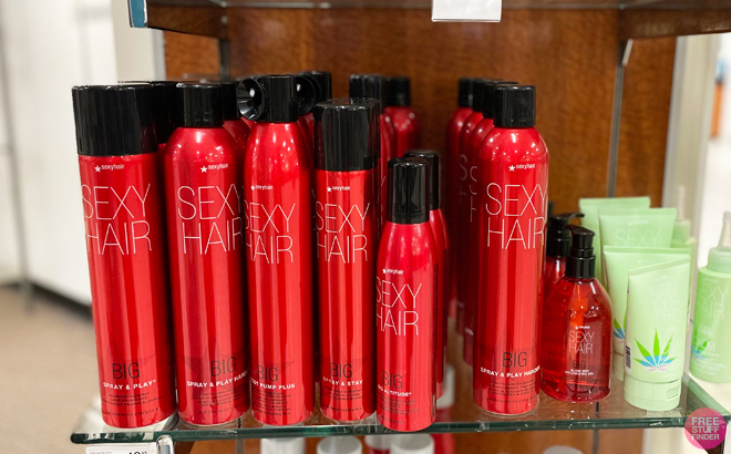 hair sprays on shelf