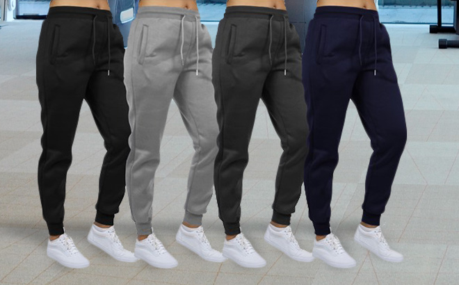 3 Pack Assorted Womens Loose Fit French Terry Jogger Pants