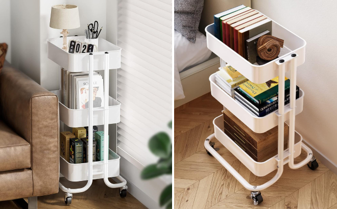 3 Tier Metal Rolling Utility Cart