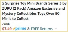 5 Surprise Toy Mini Brands Checkout Summary