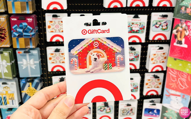 A Hand Holding a Target Gift Card