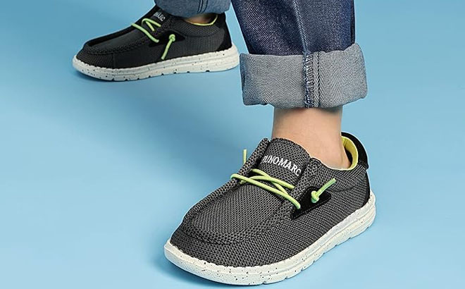A Kid Wearing a Bruno Marc Kids Slip On Casual Loafer