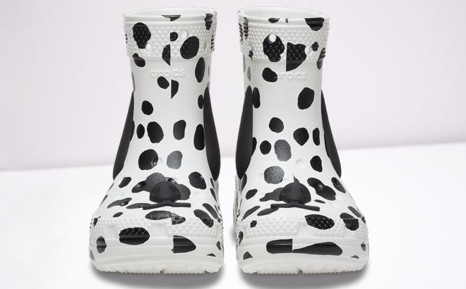 A Pair of Crocs Toddler I Am Dalmatian Boots