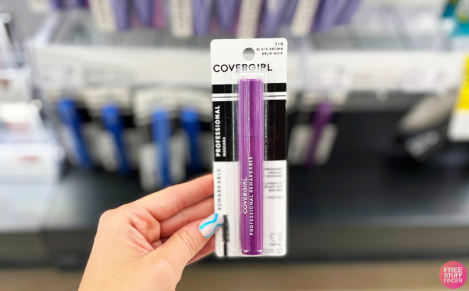 A Person Holding Covergirl Mascara at Walgreens Store