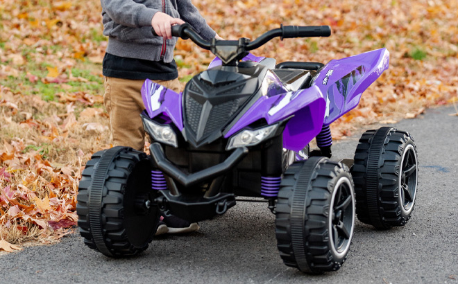 ATV Powered Ride on by Action Wheels in Purple Color