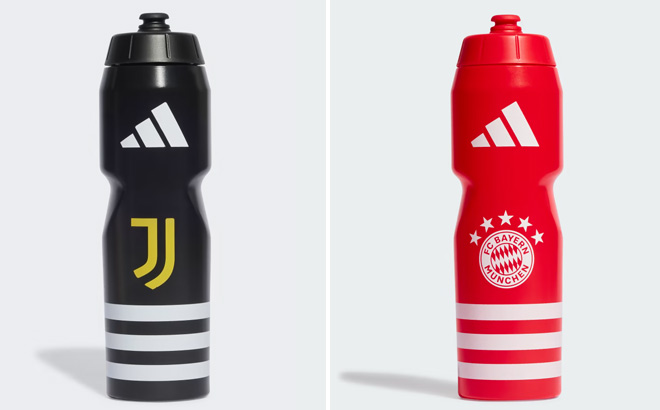 Adidas FC Bayern and Juventus Bottles