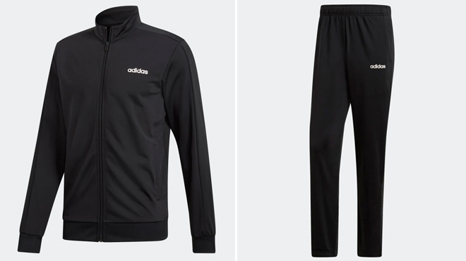 Adidas Mens Essentials Basics Track Suit Set