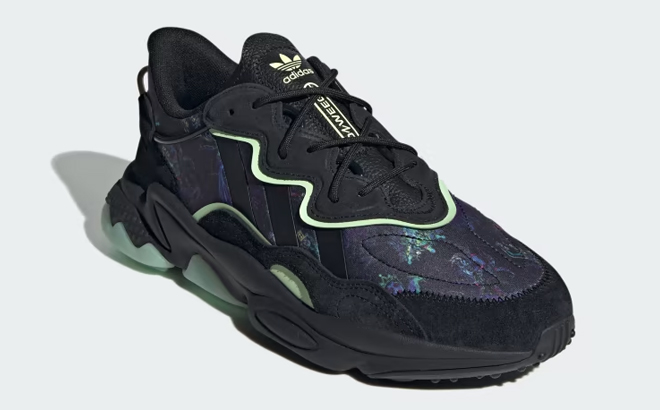Adidas Ozweego x Disney Mens Shoes in Black Purple and Green
