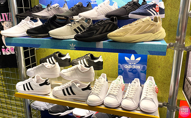 Adidas Shoes on Display at a Store