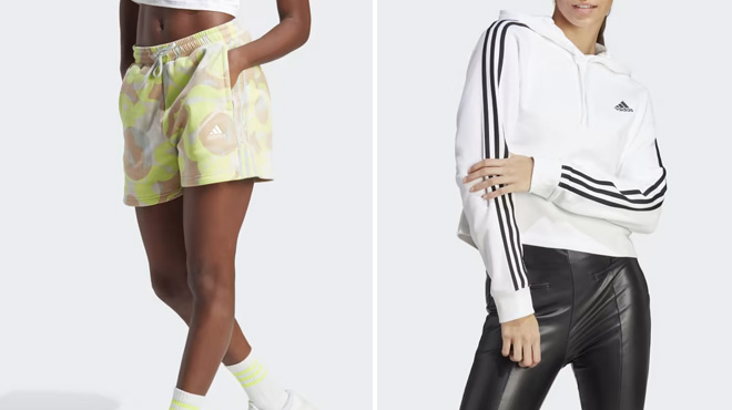 Adidas Womens Shorts and Hoodie
