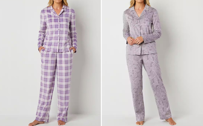 Adonna Womens Long Sleeve 2 Piece Pajama Set
