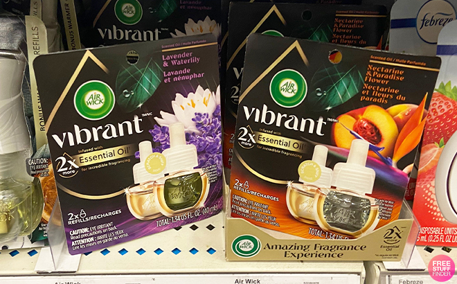 Air Wick Vibrant Scented Oil Air Freshener Refills on a Shelf at Target