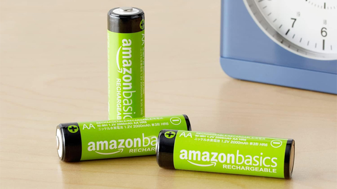 Amazon Basics 24 Pack Rechargeable AA NiMH Batteries