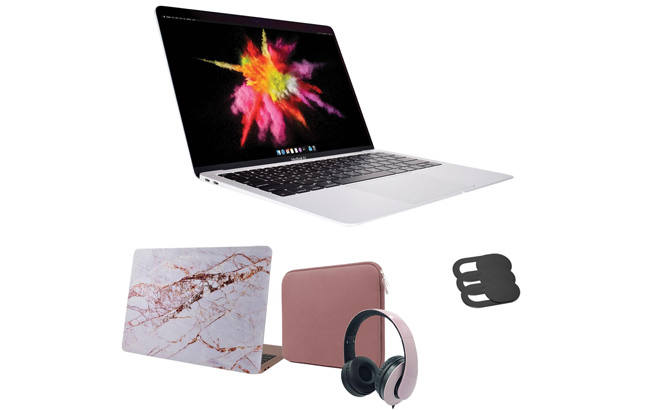 Apple MacBook Air Set on a Plain Background
