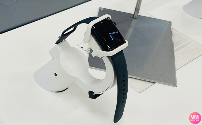 Apple Watch Series 9 GPS 41mm In the Color Midnight with Aluminum Case on Display