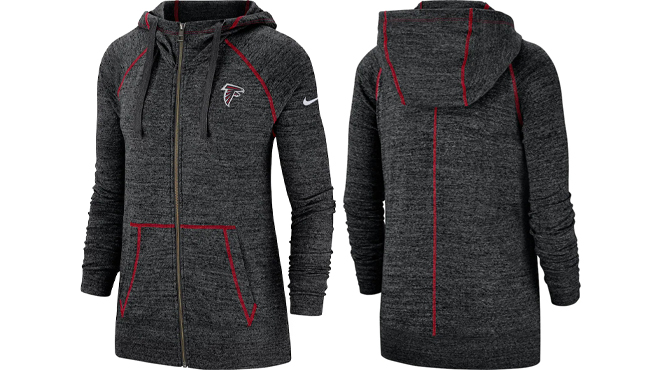 Atlanta Falcons Nike Womens Gym Vintage Raglan Full Zip Hoodie Atlanta Falcons Nike Womens Gym Vintage Raglan Full Zip Hoodie
