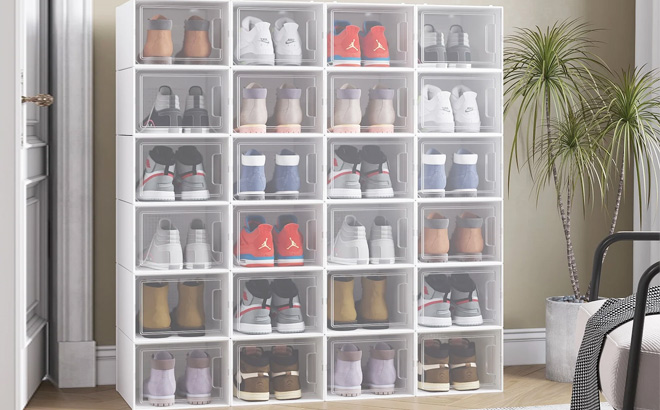 Aurelio 24 Pair Stackable Shoe Storage Box