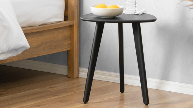 Azori Solid Wood 3 Legs End Table Azori Solid Wood 3 Legs End Table