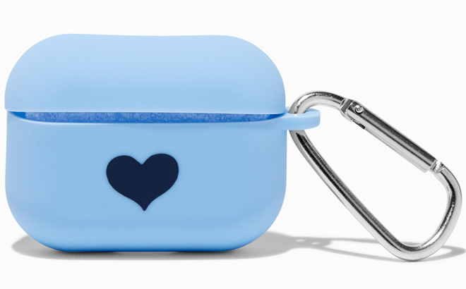 Baby Blue Heart Silicone Earbud AirPods Case Cover