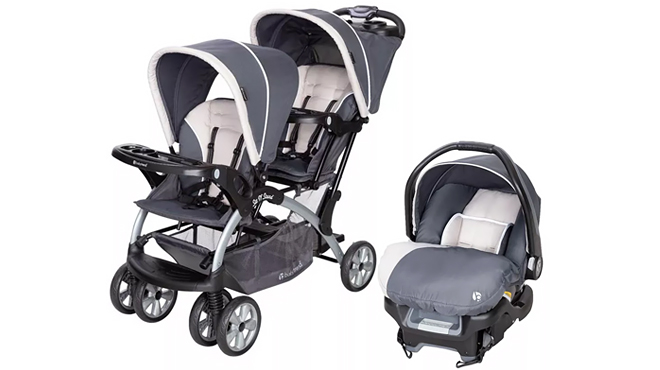 Baby Trend Travel Double Baby Stroller and Car Seat Combo