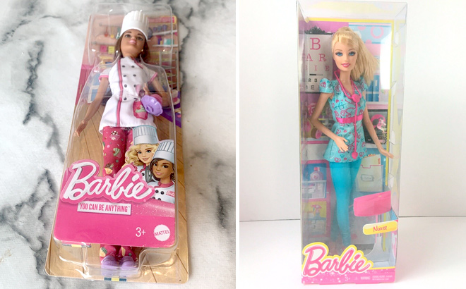Barbie Career Pastry Chef Doll and Nurse Career Doll