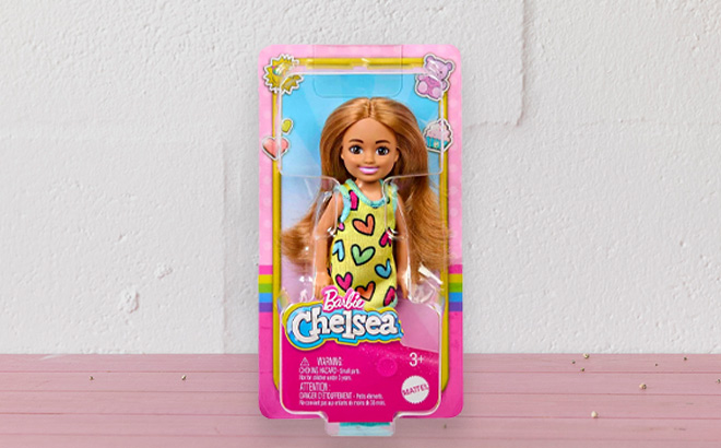 Barbie Chelsea Doll in Original Packaging on a Tabletop