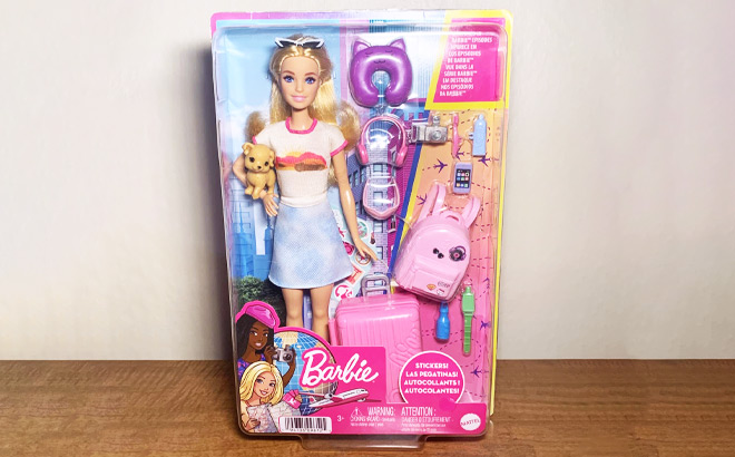 Barbie Malibu Doll Accessories Travel Set on the Table