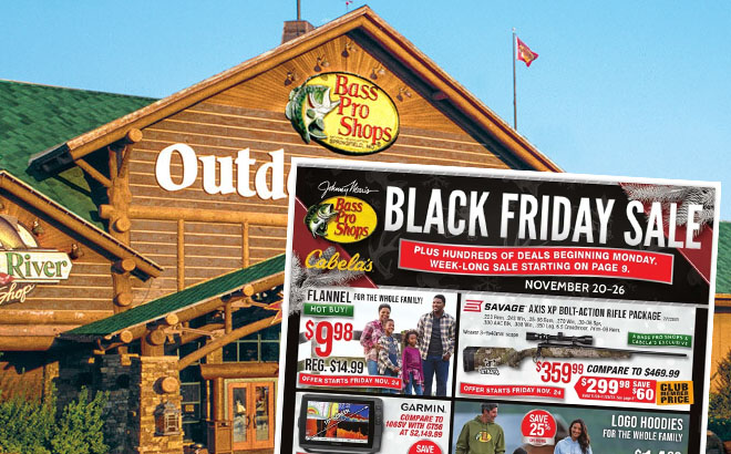 Bass Pro Shops Store Front and Black Friday Ad Scan