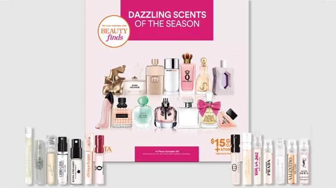 Beauty Finds 14 Piece Sampler Kit Dazzling Scents Of The Season
